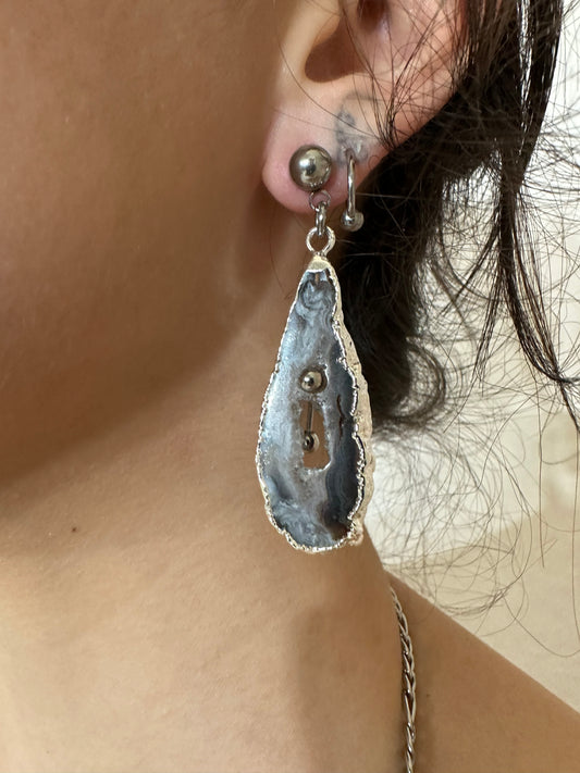 Pierced Geode Earring