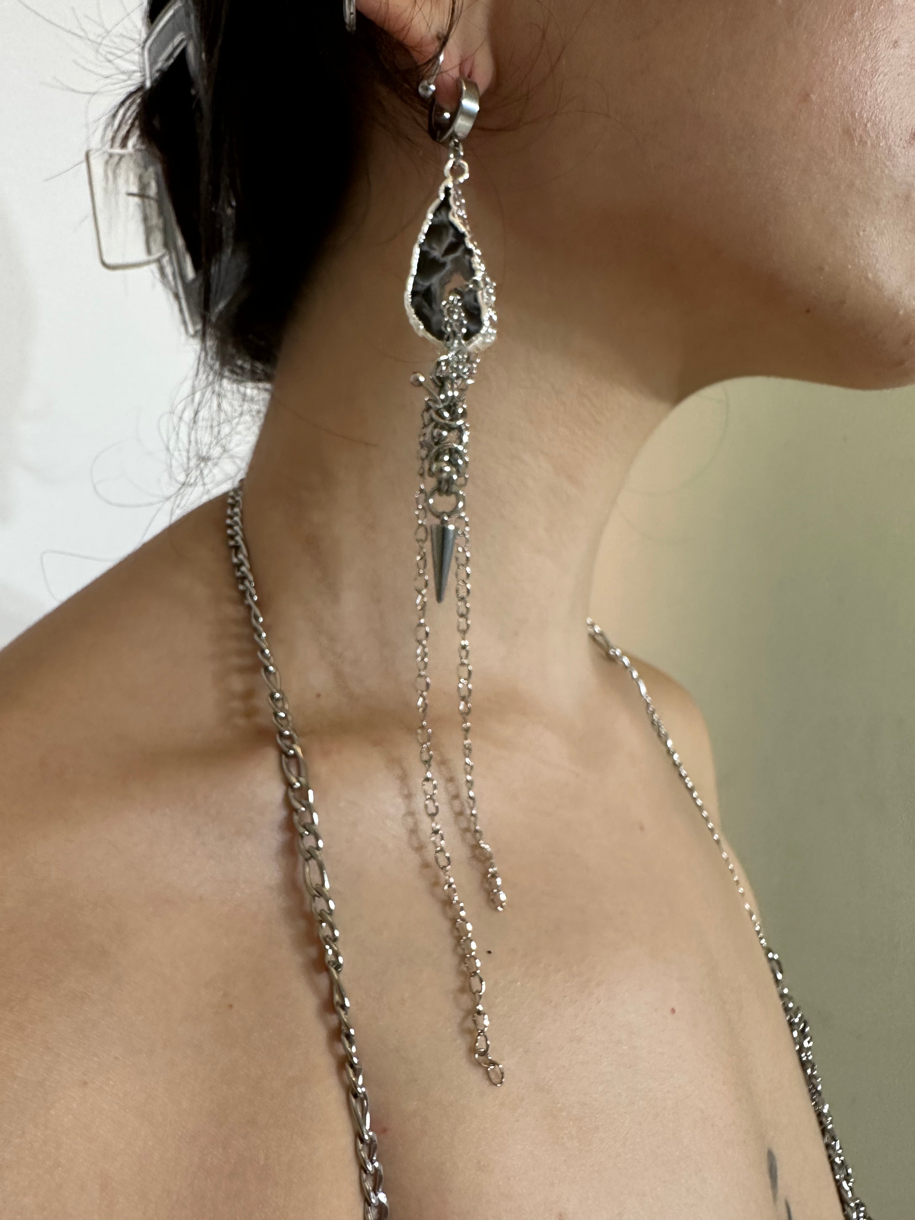 Geode Dangler Earring