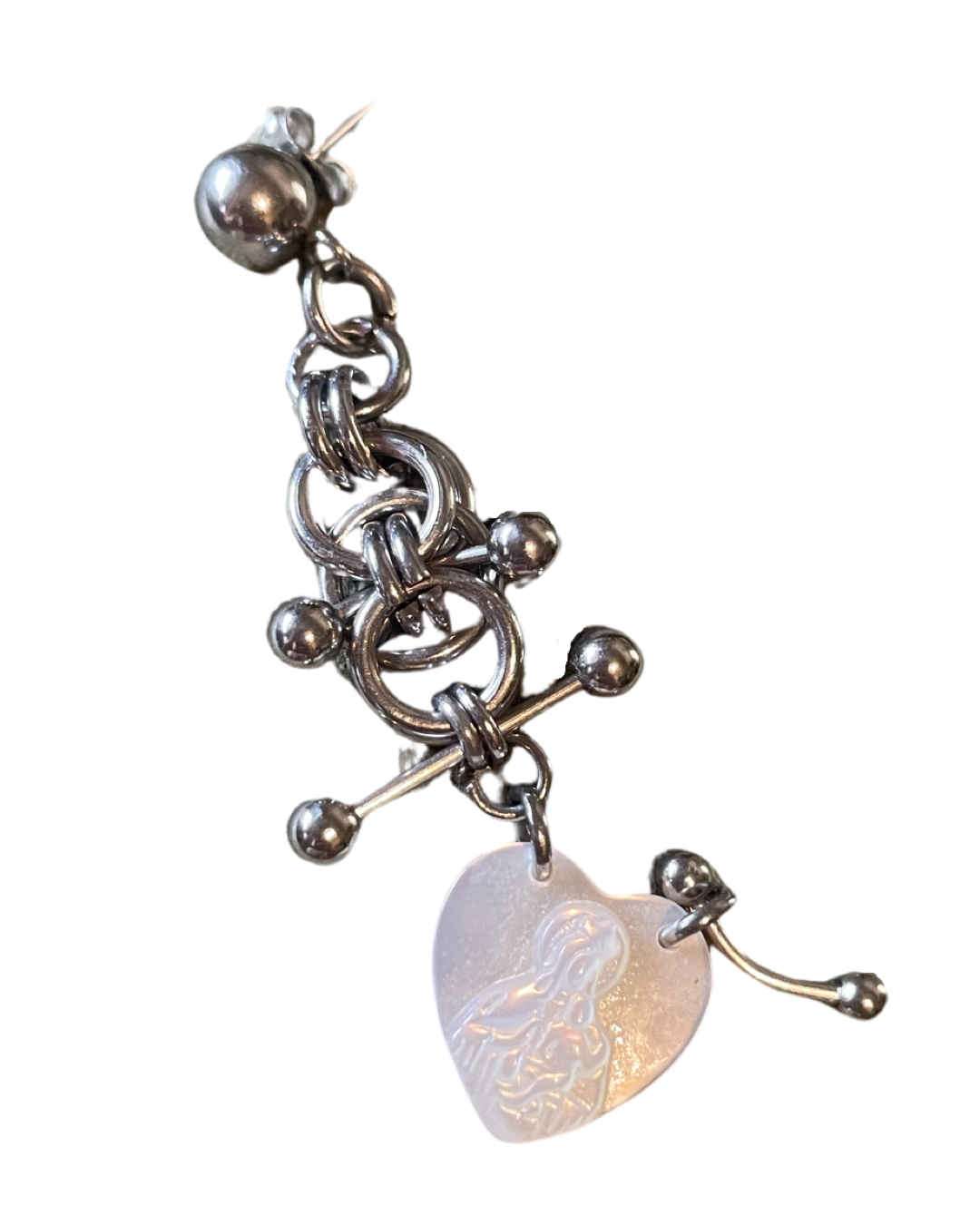 Mother Mary Pearl Earring