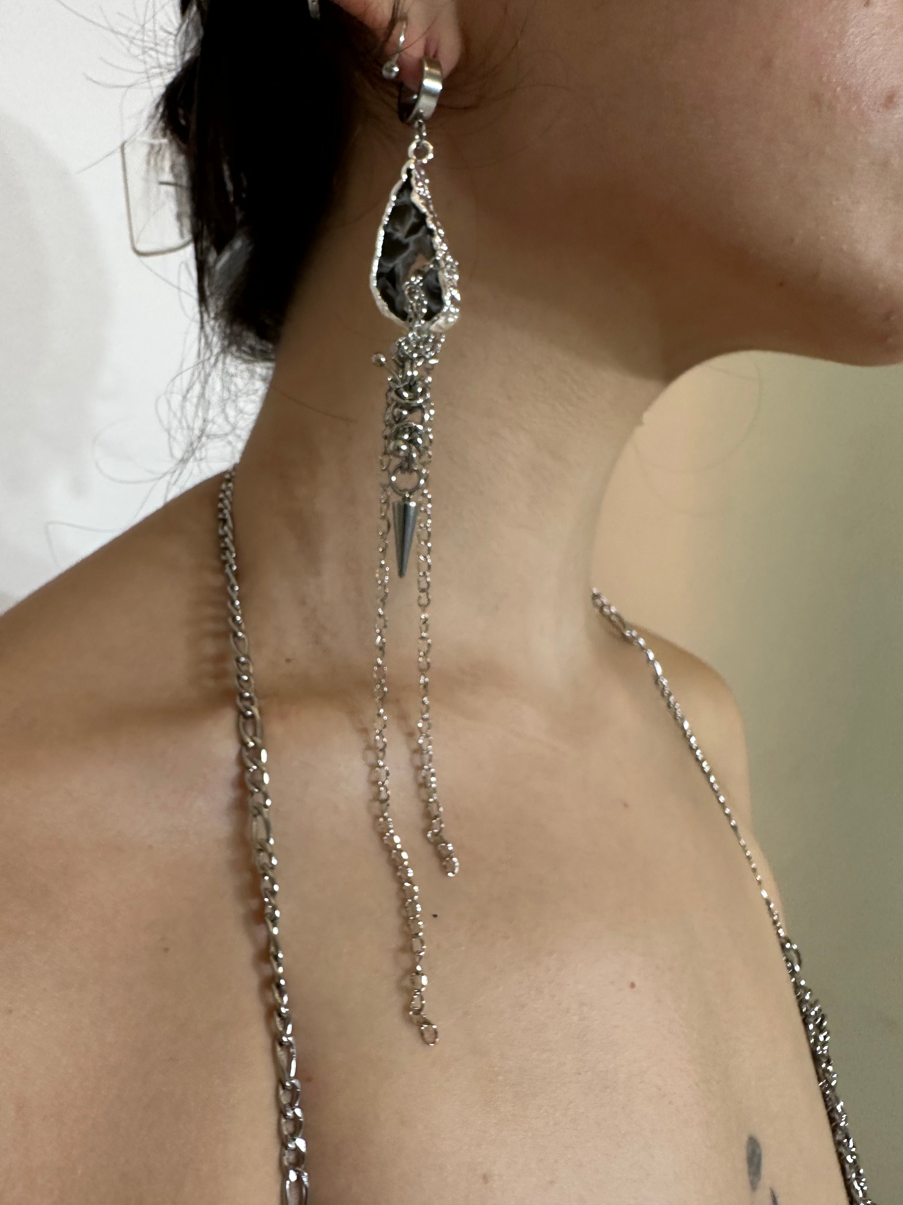 Geode Dangler Earring