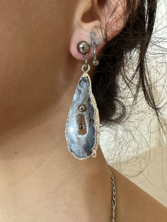 Pierced Geode Earring