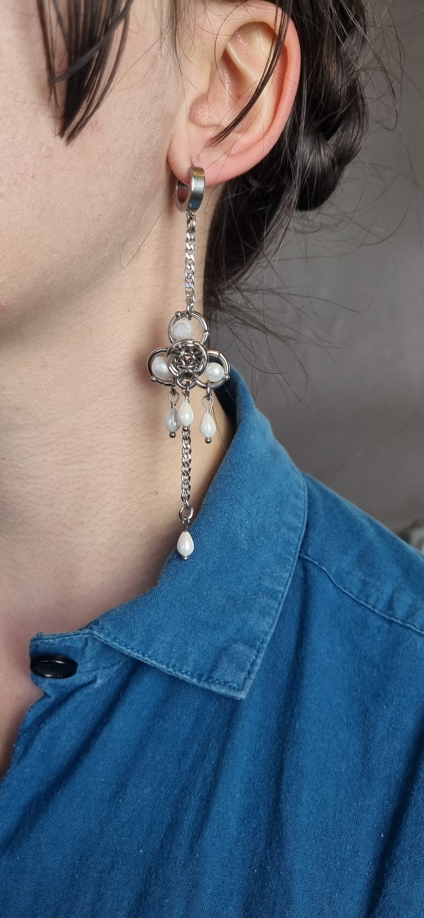 Chain of Pearls Earring