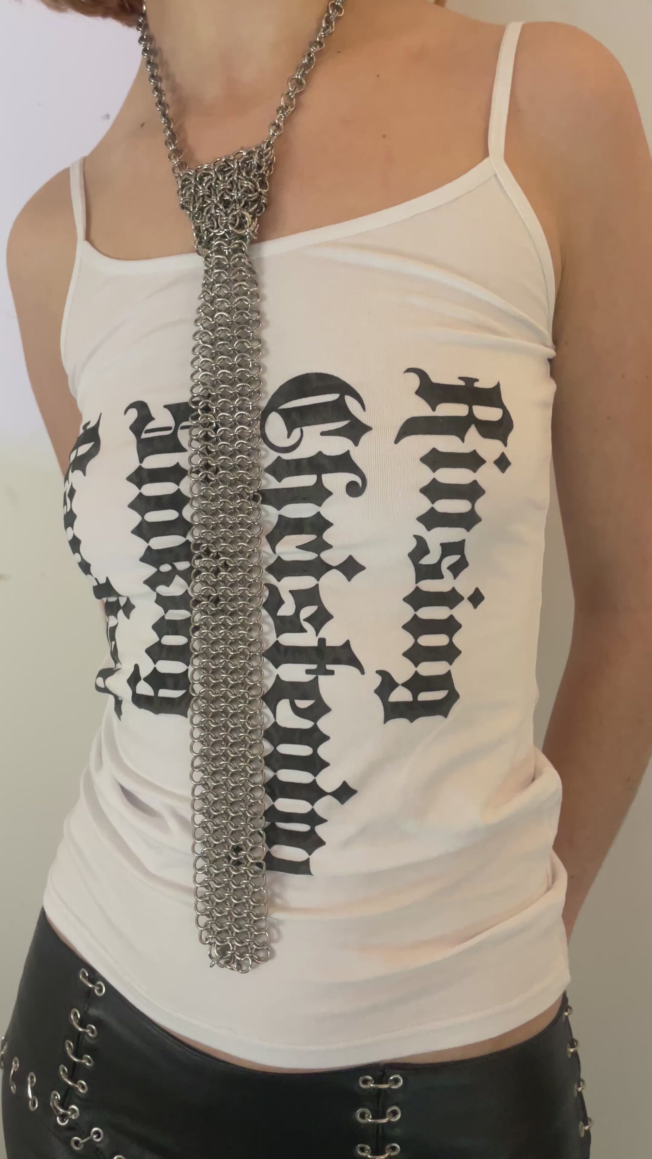Chainmail Skinny Tie